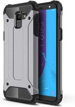 Full-body robuuste TPU + pc-combinatiehoes voor Galaxy J6 2018 (EU-versie) (grijs)
