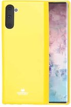 GOOSPERY JELLY TPU schokbestendig en krasvast hoesje voor Galaxy Note 10 (geel)