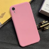 Voor iPhone XR schokbestendig Frosted TPU beschermhoes (roze)