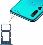 SIM-kaarthouder + SIM-kaarthouder / Micro SD-kaarthouder voor Huawei Enjoy 9s (blauw)