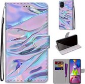 Voor Samsung Galaxy M51 Gekleurde Tekening Cross Textuur Horizontale Flip PU Lederen Case met Houder & Kaartsleuven & Portemonnee & Lanyard (Fluorescerend Waterpatroon)