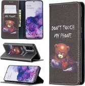 Voor Samsung Galaxy S20 Gekleurde Tekening Patroon Onzichtbare Magnetische Horizontale Flip PU Lederen Case met Houder & Kaartsleuven & Portemonnee (Beer)