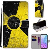 Voor ZTE Blade V2020 Smart Gekleurde Tekening Cross Textuur Horizontale Flip PU Lederen Case met Houder & Kaartsleuven & Portemonnee & Lanyard (Geel Zwart Logo)