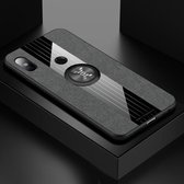 Voor Geschikt voor Xiaomi Redmi Note 5 XINLI Stiksels Doek Textuur Schokbestendig TPU Beschermhoes met Ringhouder (Grijs)