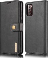 Voor Samsung Galaxy Note20 DG.MING Crazy Horse Texture Flip Afneembare Magnetische Leren Case met Houder & Kaartsleuven & Portemonnee (Zwart)