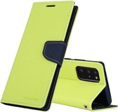 Voor Samsung Galaxy Note20 Ultra GOOSPERY FANCY DAGBOEK Horizontale Flip PU lederen tas met houder & kaartsleuven & portemonnee (groen)