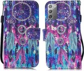 Voor Samsung Galaxy Note20 3D-schilderijpatroon Gekleurde tekening Horizontale flip PU-lederen hoes met houder & kaartsleuven & portemonnee & lanyard (Starry Wind Chime)