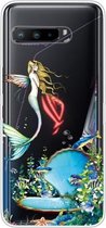 Voor Asus ROG Phone 3 ZS661KS schokbestendig geverfd transparant TPU beschermhoes (zeemeermin)