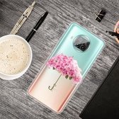 Voor Xiaomi Mi 10T Lite 5G Gekleurde tekening Doorzichtige TPU-beschermhoezen (bloemparaplu)