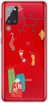 Voor Samsung Galaxy A71 Trendy Leuke Kerst Patroon Case Clear TPU Cover Telefoon Gevallen (Black Tree Gift)