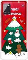 Voor Samsung Galaxy A51 5G Christmas Series Clear TPU beschermhoes (drielaagse kerstboom)
