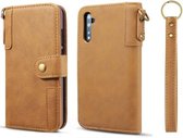 Voor Galaxy Note10 Koeienhuid Textuur Horizontale Flip Leren Case met Houder & Kaartsleuven & Portemonnee & Lanyard (Bruin)
