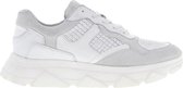 Tango | Kady fat 10-b white leather/suede sneaker embossing - white sole | Maat: 41