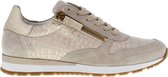 Tango | Casey 1-e  beige suede/platino sneaker zipper - white/beige sole | Maat: 42