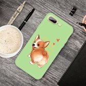 Voor iPhone 8 Plus & 7 Plus Cartoon Animal Pattern Shockproof TPU beschermhoes (Green Corgi)