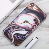 Voor iPhone SE 2020 aquarel marmerpatroon IMD TPU mobiele telefoonhoes (goud)