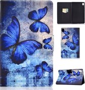 Voor Huawei MediaPad M6 10.8 Gekleurde Tekening Elektrisch Geperst Horizontale Flip Lederen Case, met Houder & Kaartsleuven (Vlinder)