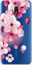 Voor Xiaomi Redmi 8A gekleurd tekeningpatroon zeer transparant TPU beschermhoes (kersenbloesems)