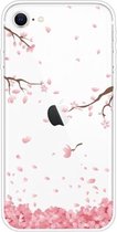 Voor iPhone 6 / 6s patroon TPU beschermhoes (Cherry Blossoms Fall)