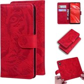 Voor Huawei Enjoy 9s Tiger Embossing Pattern Horizontale Flip lederen tas met houder & kaartsleuven & portemonnee (rood)