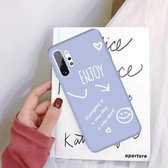 Voor Galaxy Note10 + Enjoy Love Pattern Frosted TPU beschermhoes (lichtpaars)