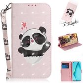 Voor Huawei P40 lite 3D Schilderen Horizontale Flip Leren Case met Houder & Kaartsleuf & Portemonnee & Lanyard (Zorgzame beer)