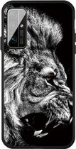 Voor Huawei Honor 30s Pattern Printing Embossment TPU Mobile Case (Lion)