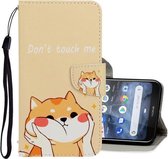 Voor Nokia 2.2 3D Gekleurde Tekening Horizontale Flip PU Lederen Case met Houder & Kaartsleuven & Portemonnee (Shiba Inu)