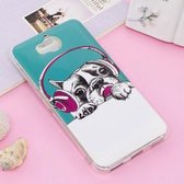 Voor Huawei Y5 (2017) / Y6 (2017) Noctilucent IMD Dog Pattern Soft TPU Case Protector Cover