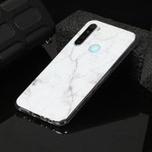 Voor Xiaomi Redmi Note 8 Marble Pattern Soft TPU beschermhoes (wit)