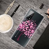Voor Xiaomi Mi 10T Pro schokbestendig geverfd transparant TPU beschermhoes (vlinderboom)