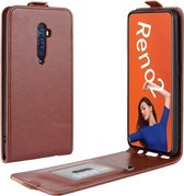 Voor OPPO RENO2 Crazy Horse verticale flip lederen beschermhoes (bruin)