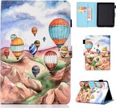 Voor Kindle Paperwhite 4 (2018) Geschilderde horizontale platte lederen tas met slaapfunctie & kaartsleuf & gesp Antislipstrip & beugel & portemonnee (ballon)