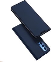 Voor OPPO Reno4 Pro 5G DUX DUCIS Skin Pro-serie Horizontale flip PU + TPU lederen tas, met houder en kaartsleuven (blauw)