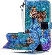 Magic 3D Bright Colored Drawing Pattern Horizontale Flip PU lederen tas met houder & kaartsleuven & portemonnee & fotolijst voor Galaxy A50 (Beauty en Tiger)
