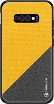 PINWUYO Honors Series schokbestendige pc + TPU beschermhoes voor Galaxy S10e (geel)