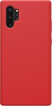 NILLKIN Flex Pure-serie effen kleur vloeibare siliconen valbestendige beschermhoes voor Galaxy Note 10+ / Note 10+ 5G (rood)