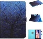 Voor Huawei MediaPad T5 Gekleurde Tekening Stiksels Horizontale Flip Leren Case met Houder & Kaartsleuven (Boom)
