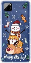 Voor Huawei Y5p Christmas Series transparante TPU beschermhoes (gestapelde pop)