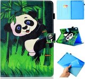 Voor iPad Pro 10.5 2017/2019 Gekleurde tekening Stiksels Horizontale flip lederen tas, met houder en kaartsleuven en slaap- / wekfunctie (Panda)