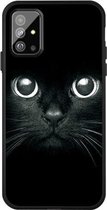 Voor Galaxy A71 Pattern Printing Embossment TPU Mobile Case (Whiskered cat)