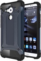 Voor Huawei Mate 8 Tough Armor TPU + PC combinatiehoes (donkerblauw)