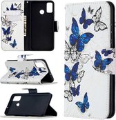 Voor Huawei Honor 9X Lite Gekleurde Tekening Patroon Horizontale Flip Leren Case met Houder & Kaartsleuven & Portemonnee (Vlinders Groep)