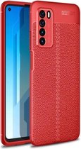 Voor Huawei Honor Play 4 Litchi Texture TPU schokbestendig hoesje (rood)