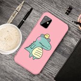 Voor Galaxy A81 & Note 10 Lite Cartoon Animal Pattern Shockproof TPU beschermhoes (Pink Crocodile Bird)