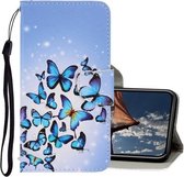 Voor iPhone 11 3D Gekleurde tekening Horizontale Flip PU lederen hoes met houder & kaartsleuven & portemonnee (meerdere vlinders)