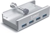 ORICO MH4PU-P aluminiumlegering 4 poorten USB3.0 clip-type HUB (zilver)