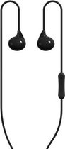 WK WI200 3,5 mm suikerboonkleur in het oor Bedrade bediening oortelefoon, ondersteuningsoproep, kabellengte: 1,2 m (zwart)