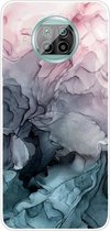 Voor Xiaomi Mi 10T Lite marmerpatroon schokbestendig TPU beschermhoes (abstract lichtroze)