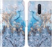 Voor OnePlus 8 3D-schilderij Gekleurd tekeningpatroon Horizontaal Flip TPU + PU-lederen hoes met houder & kaartsleuven & portemonnee & lanyard (Melkweg)